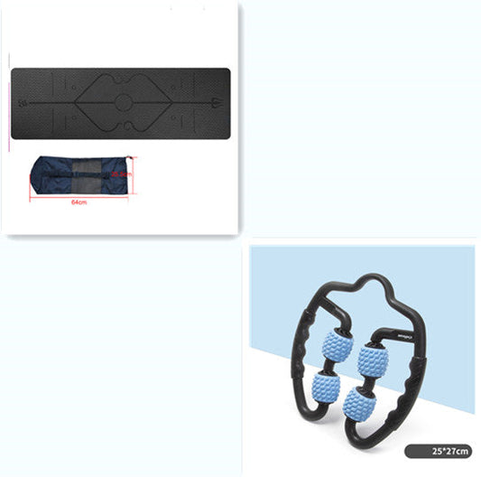 6Mm TPE Non Slip Yoga Mat Body Alignment Line Eco Friendly Fitness Mat