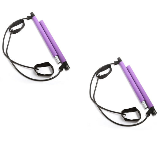 Yoga Crossfit Resistance Bands Pilates Bar Trainer Elastic Bands