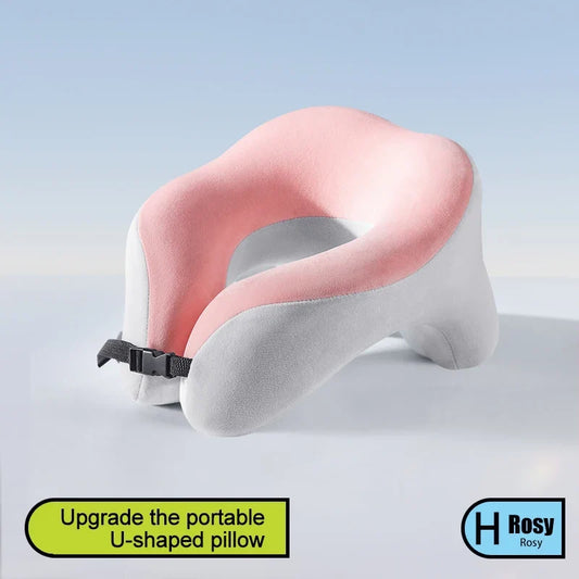 Memory Foam Travel Neck Pillow with Cervical Support | PackFitGo