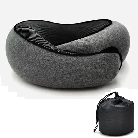 Adjustable Memory Foam Travel Neck Pillow | Snail-Style Support