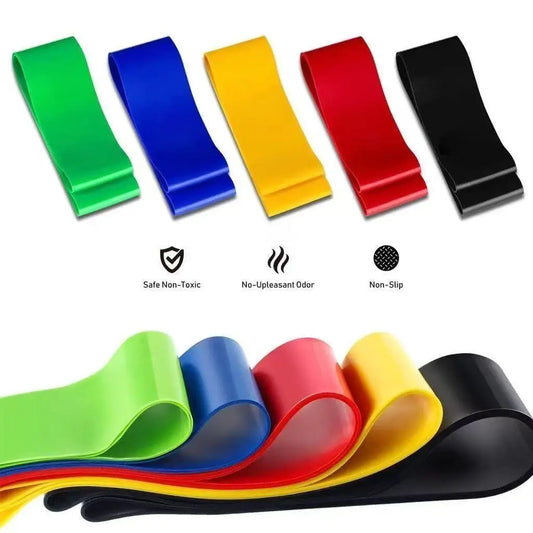 Resistance Bands Set – Elastic Exercise Bands for Yoga, Pilates & Therapy