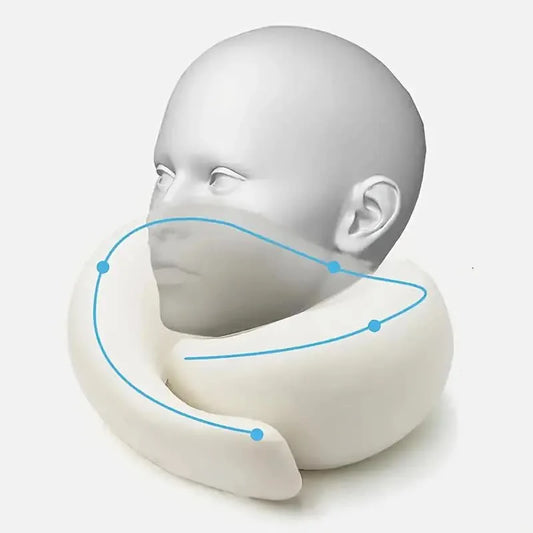 Adjustable Memory Foam Travel Neck Pillow | Snail-Style Support
